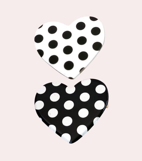 Polkadot Heart Hair Clip