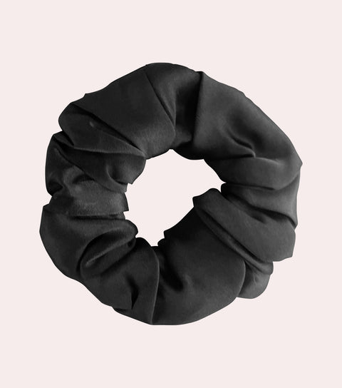 Noir Silk Scrunchie