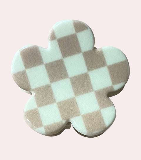 Mini Checkered Hair Claw Set