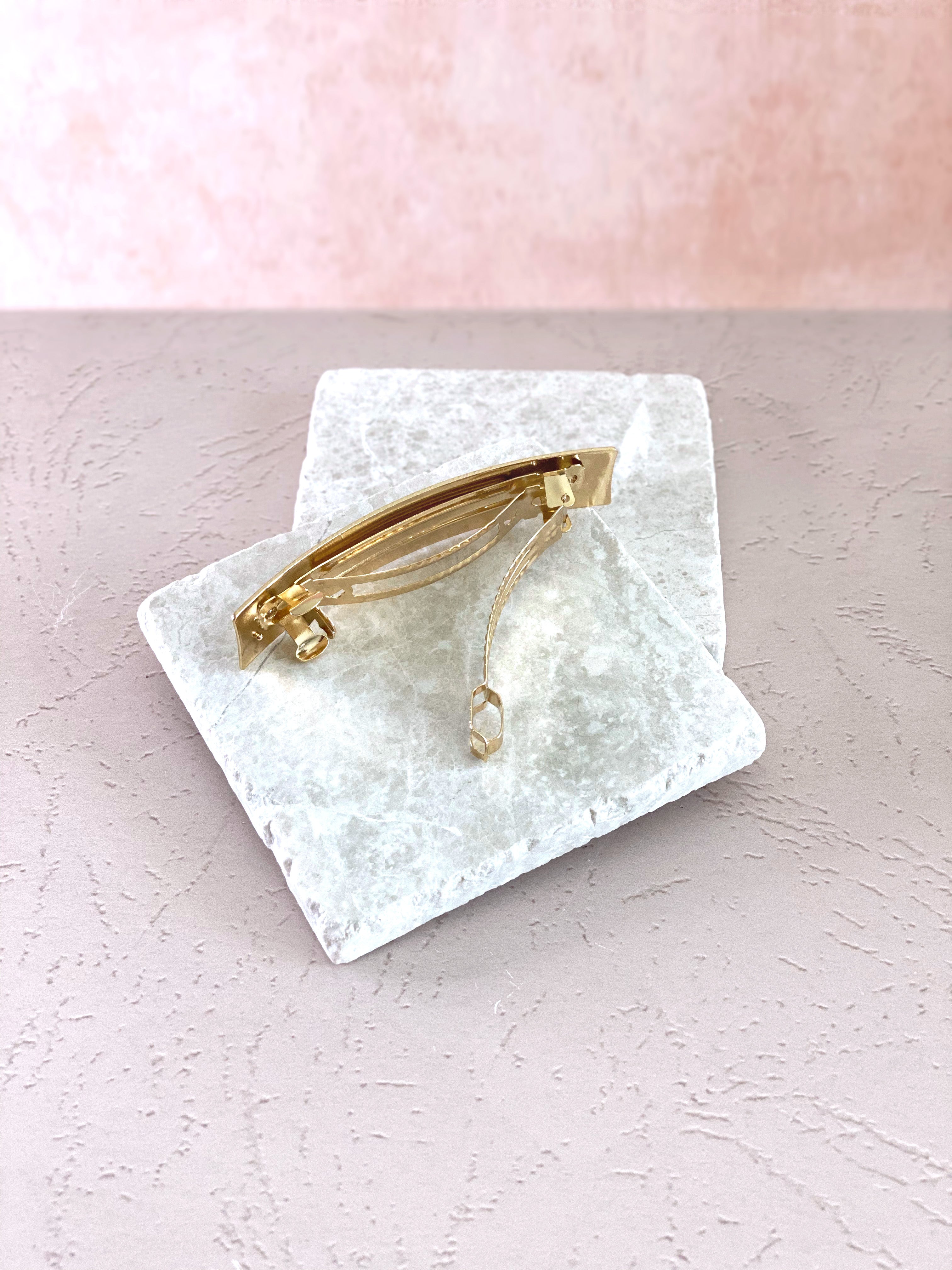 Gold Dusk Hair Barrette elegant & sophisticated design – Malionne