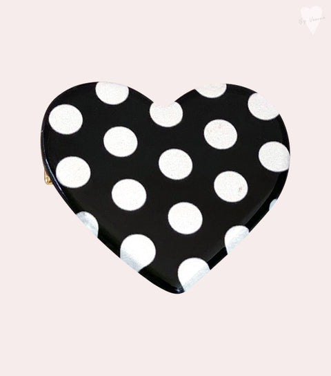 Polkadot Heart Hair Clip