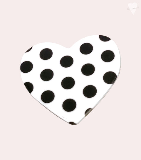 Polkadot Heart Hair Clip